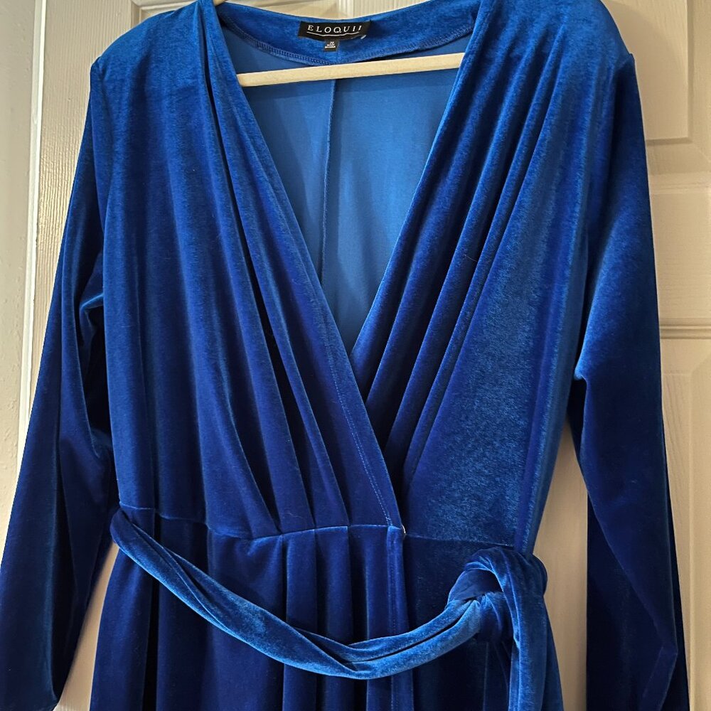 Velvet Wrap Dress by Eloquii